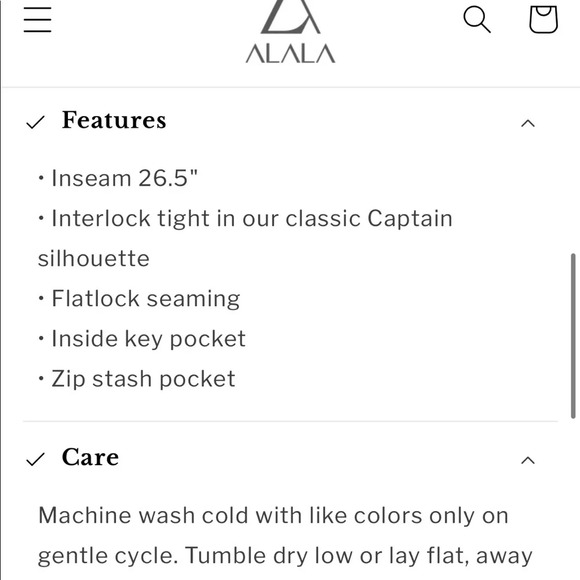 Alala Captain Ankle Tight Leggings in Black + Gold Dust Size Small - Picture 9 of 10